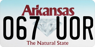 AR license plate 067UOR