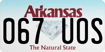 AR license plate 067UOS