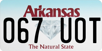 AR license plate 067UOT
