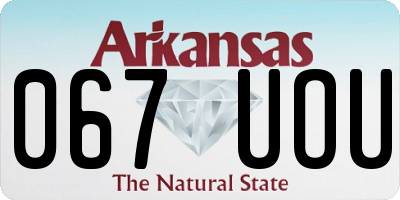AR license plate 067UOU