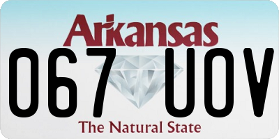 AR license plate 067UOV