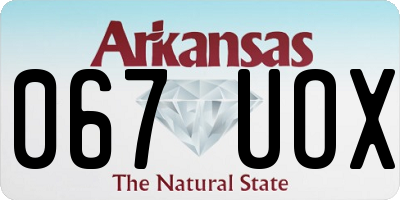 AR license plate 067UOX