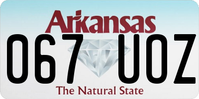 AR license plate 067UOZ