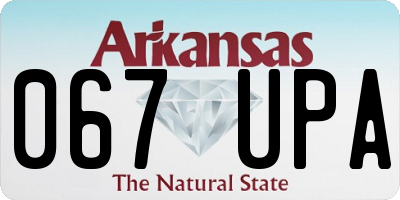 AR license plate 067UPA
