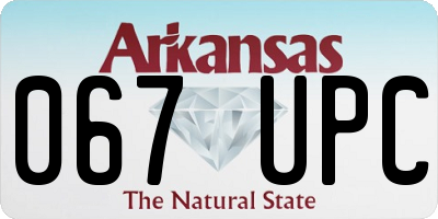 AR license plate 067UPC