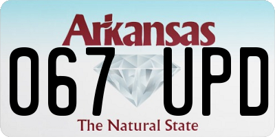 AR license plate 067UPD