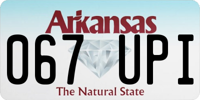 AR license plate 067UPI