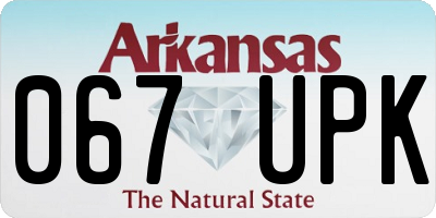 AR license plate 067UPK