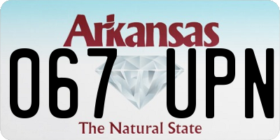 AR license plate 067UPN