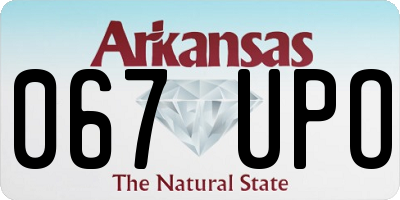 AR license plate 067UPO