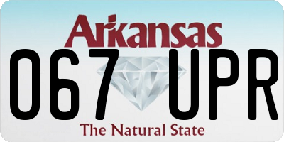 AR license plate 067UPR