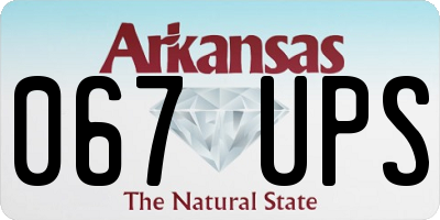 AR license plate 067UPS