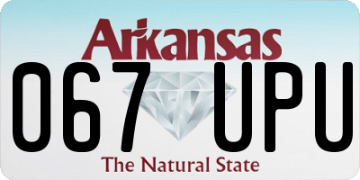 AR license plate 067UPU
