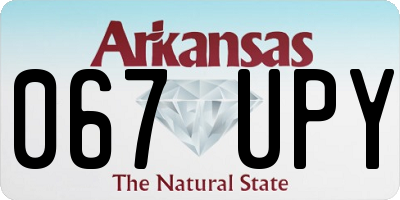 AR license plate 067UPY