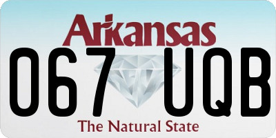 AR license plate 067UQB