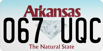 AR license plate 067UQC