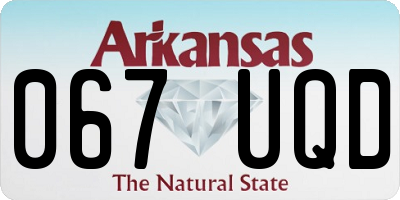 AR license plate 067UQD