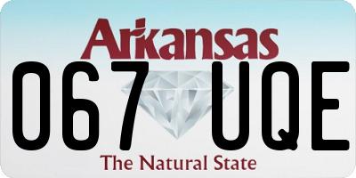AR license plate 067UQE