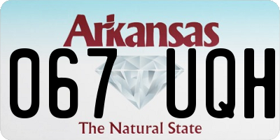 AR license plate 067UQH