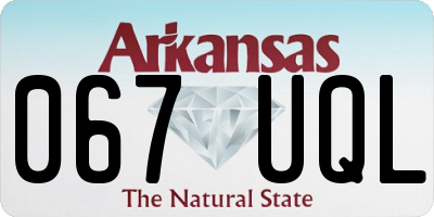 AR license plate 067UQL