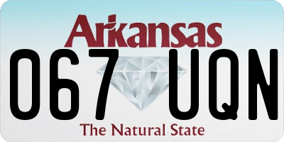 AR license plate 067UQN