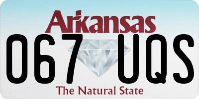 AR license plate 067UQS