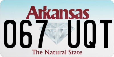 AR license plate 067UQT