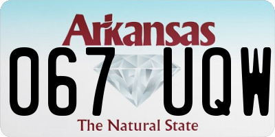 AR license plate 067UQW