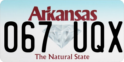 AR license plate 067UQX