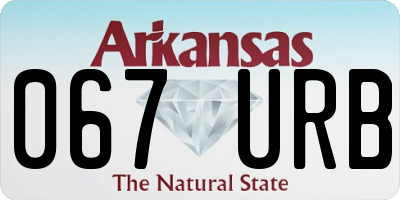 AR license plate 067URB