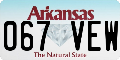 AR license plate 067VEW