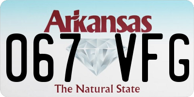 AR license plate 067VFG
