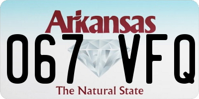 AR license plate 067VFQ