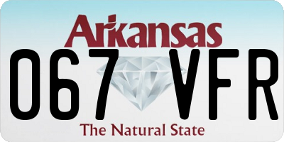 AR license plate 067VFR