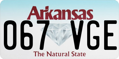 AR license plate 067VGE