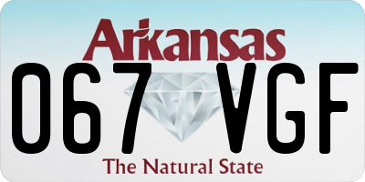 AR license plate 067VGF