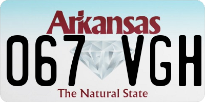 AR license plate 067VGH