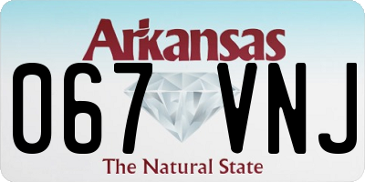 AR license plate 067VNJ