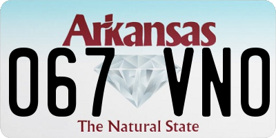 AR license plate 067VNO