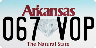 AR license plate 067VOP