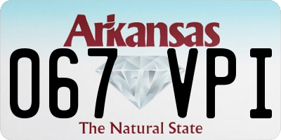 AR license plate 067VPI