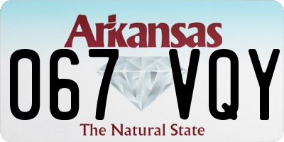 AR license plate 067VQY