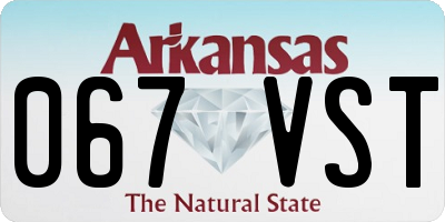 AR license plate 067VST