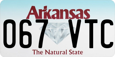 AR license plate 067VTC