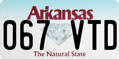 AR license plate 067VTD