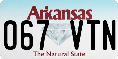 AR license plate 067VTN