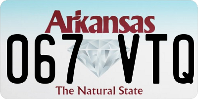 AR license plate 067VTQ