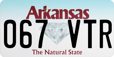 AR license plate 067VTR