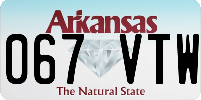 AR license plate 067VTW