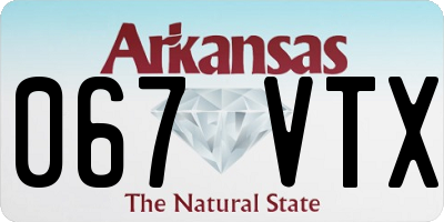 AR license plate 067VTX